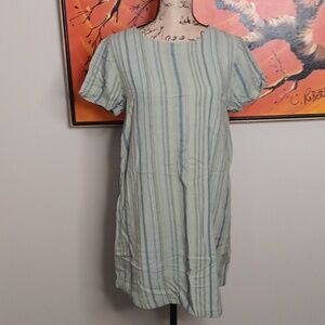 Cloth & Stone Linen Blend Shirt Dress Size Medium